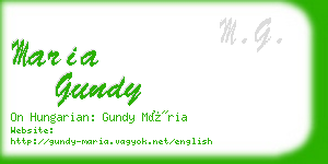 maria gundy business card